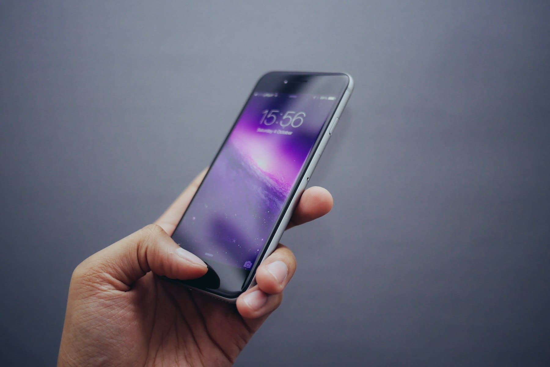 Smartphone displaying an incoming call notification