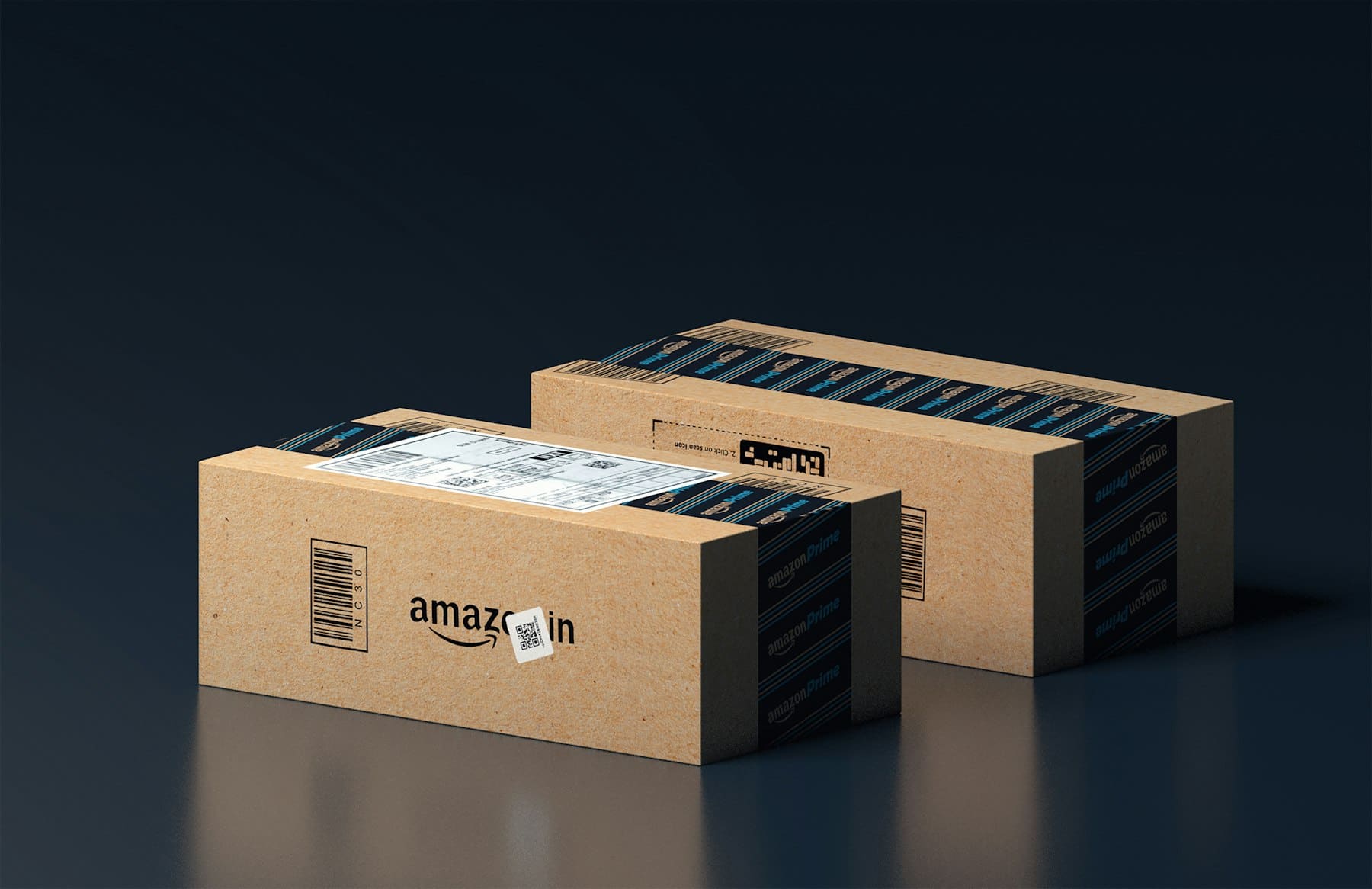 Branded shipping boxes representing e-commerce order fulfillment
